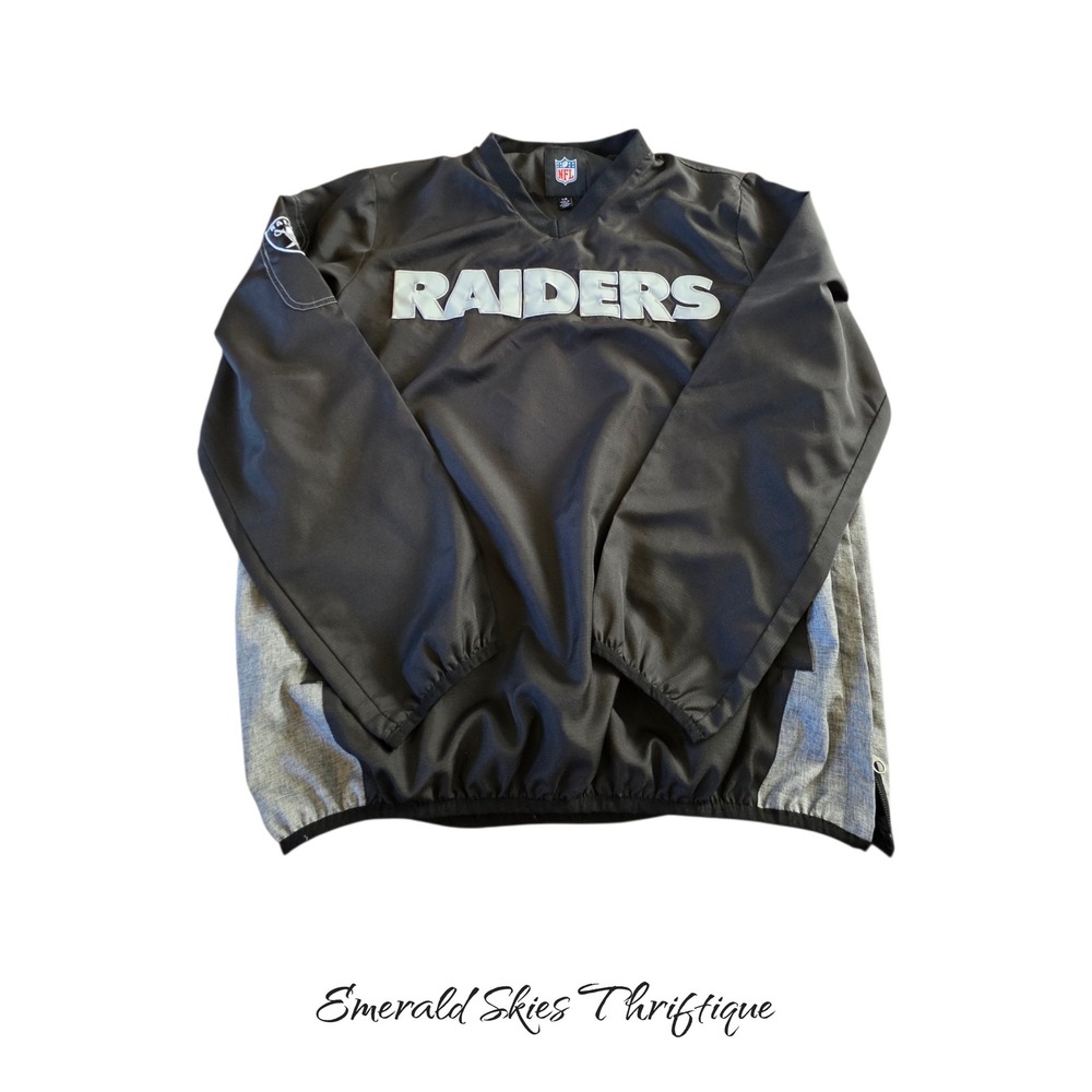 Black Las Vegas Raiders Windbreaker Size Large free shipping